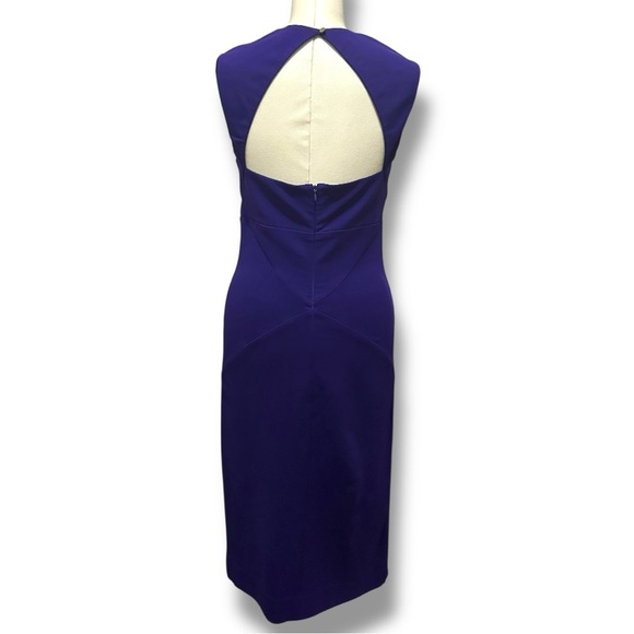 150 Nicole Miller | USA. NWOT. Royal Purple Cutout Sheath Dress (Size 10) - Picture 3 of 9